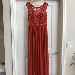Burnt Orange Bridesmaid Dress